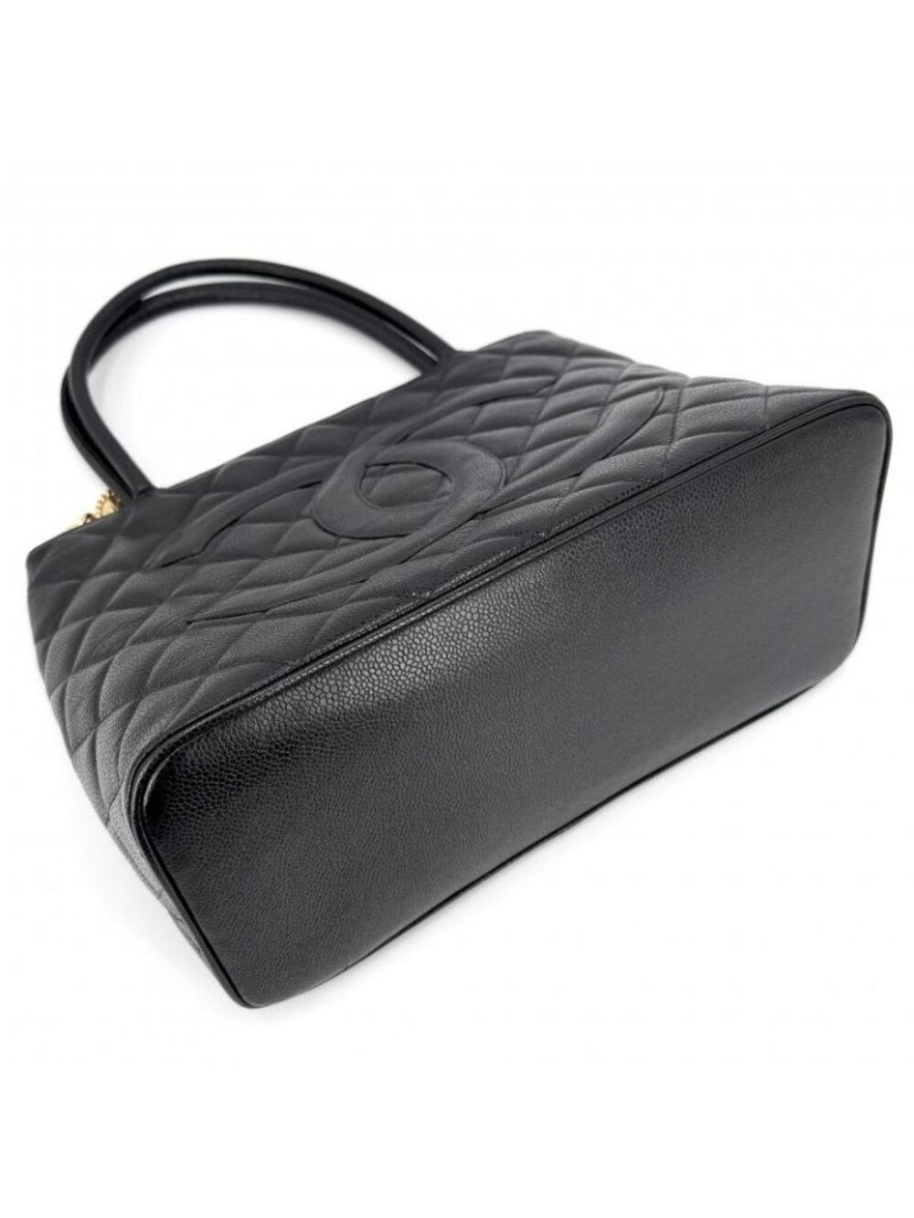 Chanel Tote Quilted Medallion Handbag Shoulder CC Logo - Picture 3 of 13